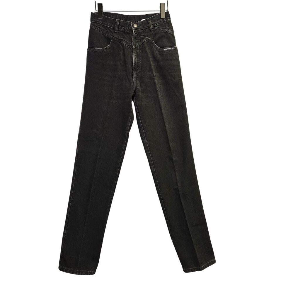 Rocky Mountain Vintage Western Rodeo Cowgirl High-Waisted Bareback Black Denim J